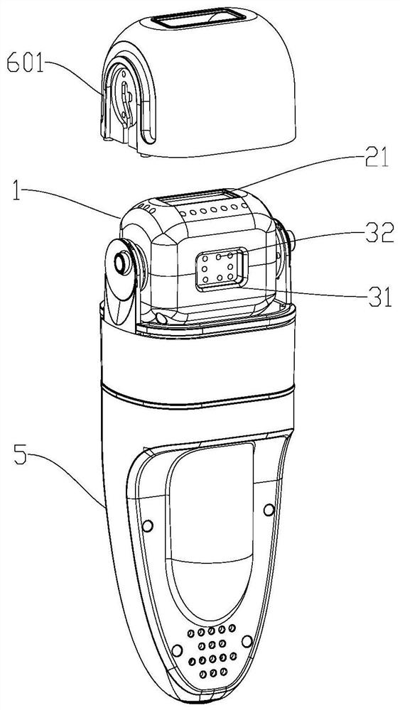 A visual beauty instrument with rotatable head