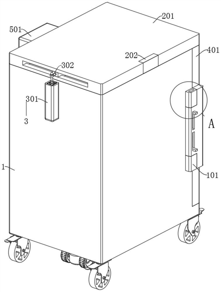 Operating room nursing waste collection device convenient to clean