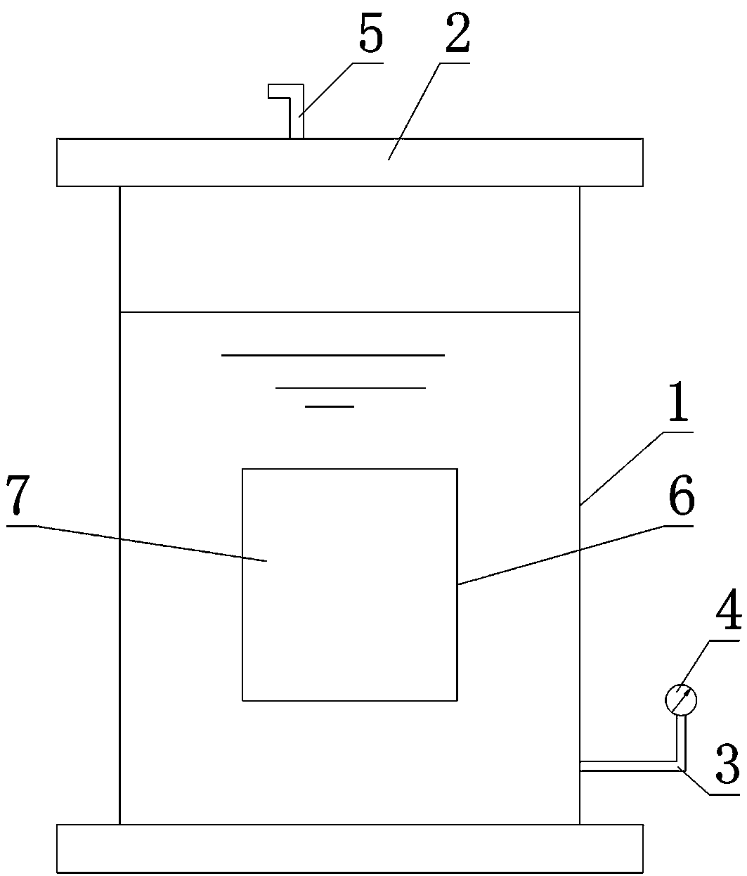 Pressurization simulation water depth testing device of sealing water tank and testing method