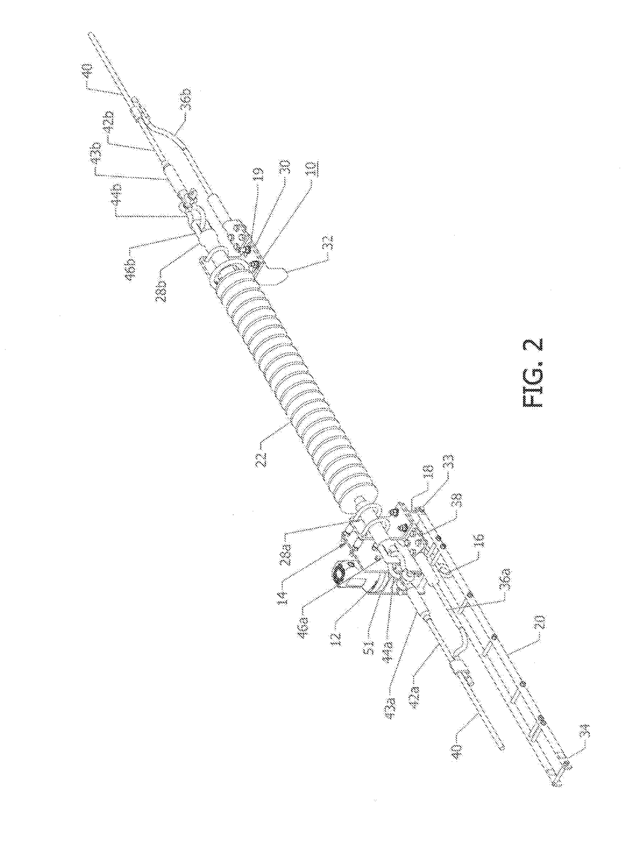 Motorized high voltage in-line disconnect switch with communication system controls