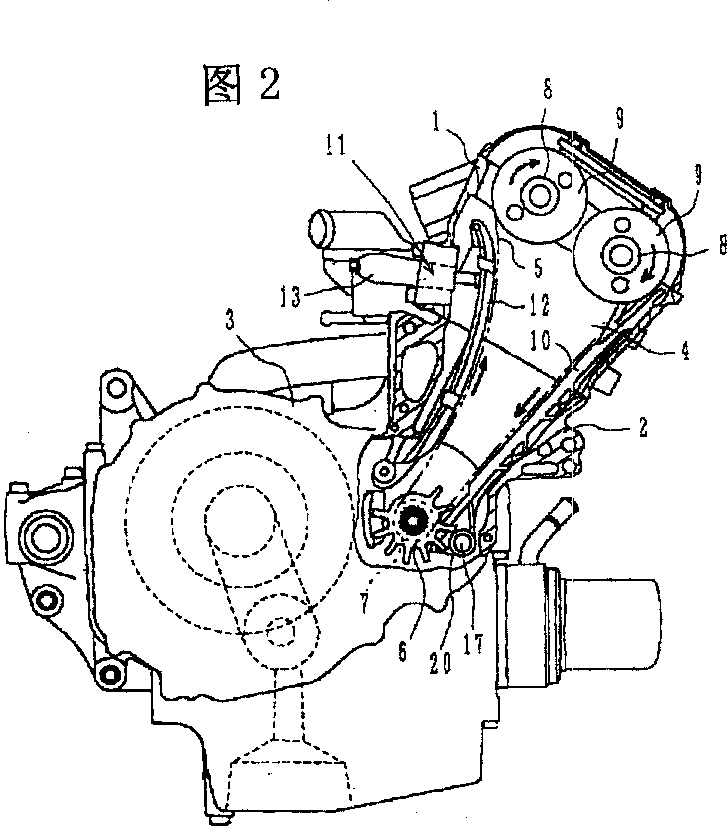 Installation structure of cam chain guide apparatus