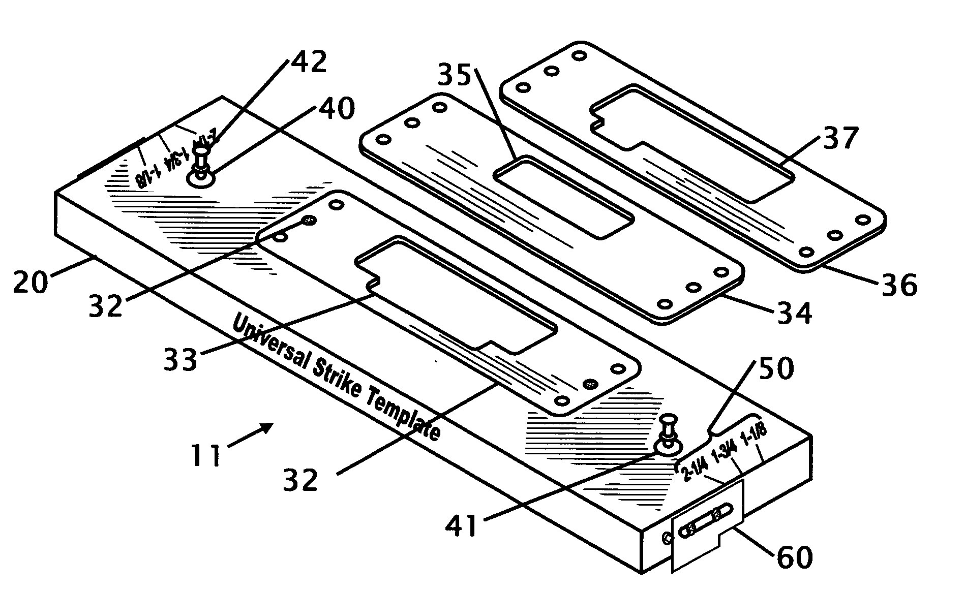 Router guide for different width doors