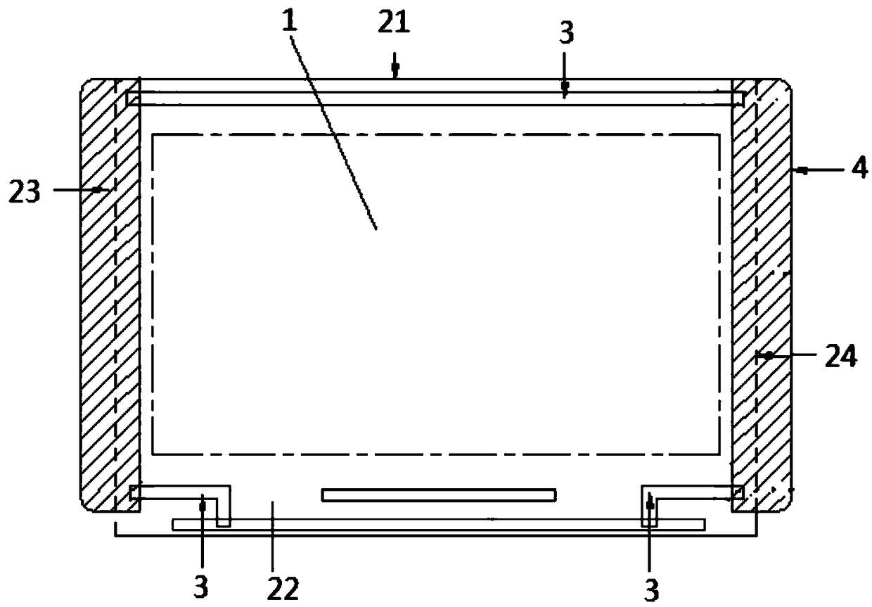 OLED display panel with narrow frame structure