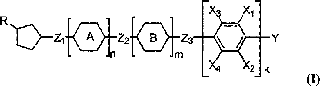 Liquid crystals comprising cyclopentane groups