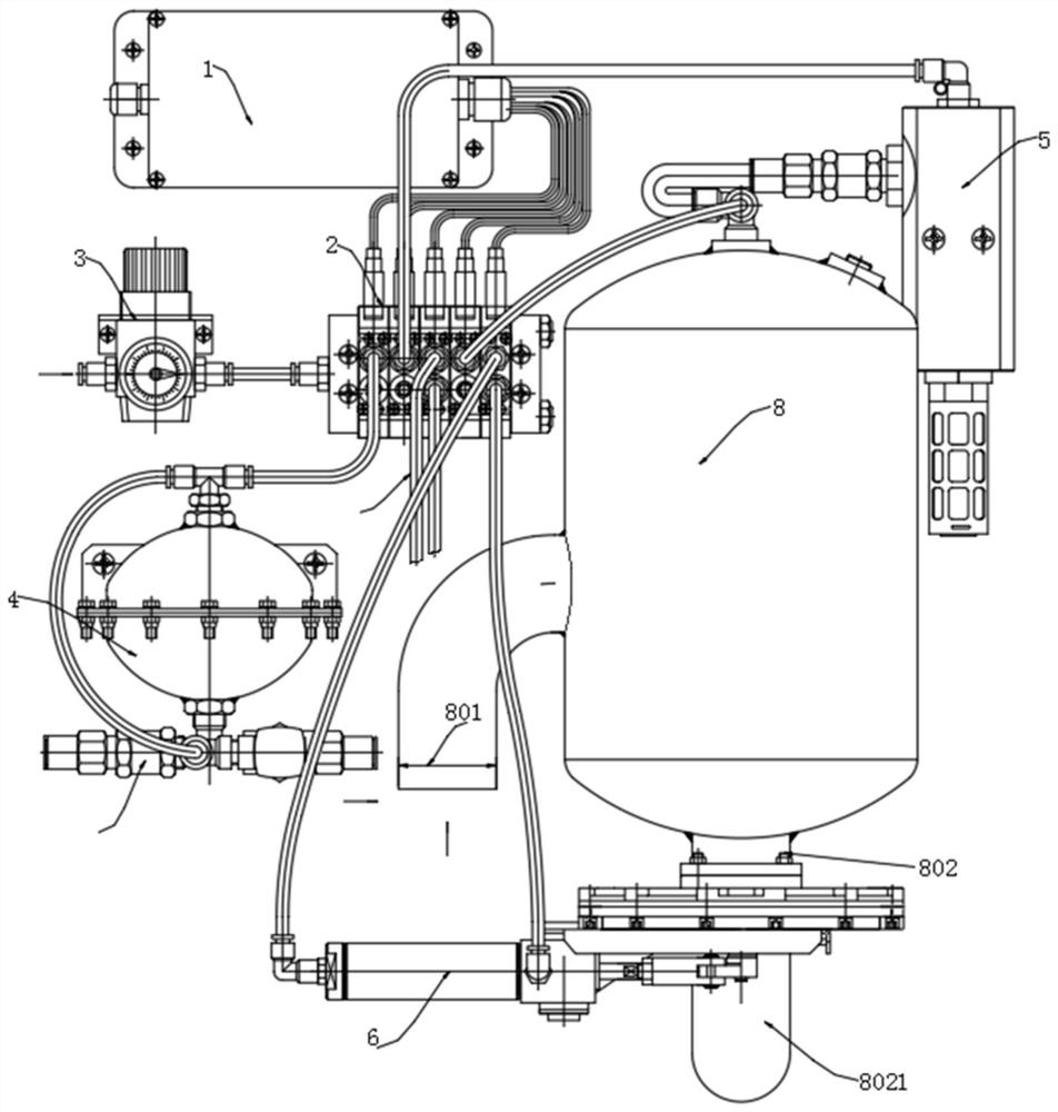 Vacuum excrement collector control system and device thereof