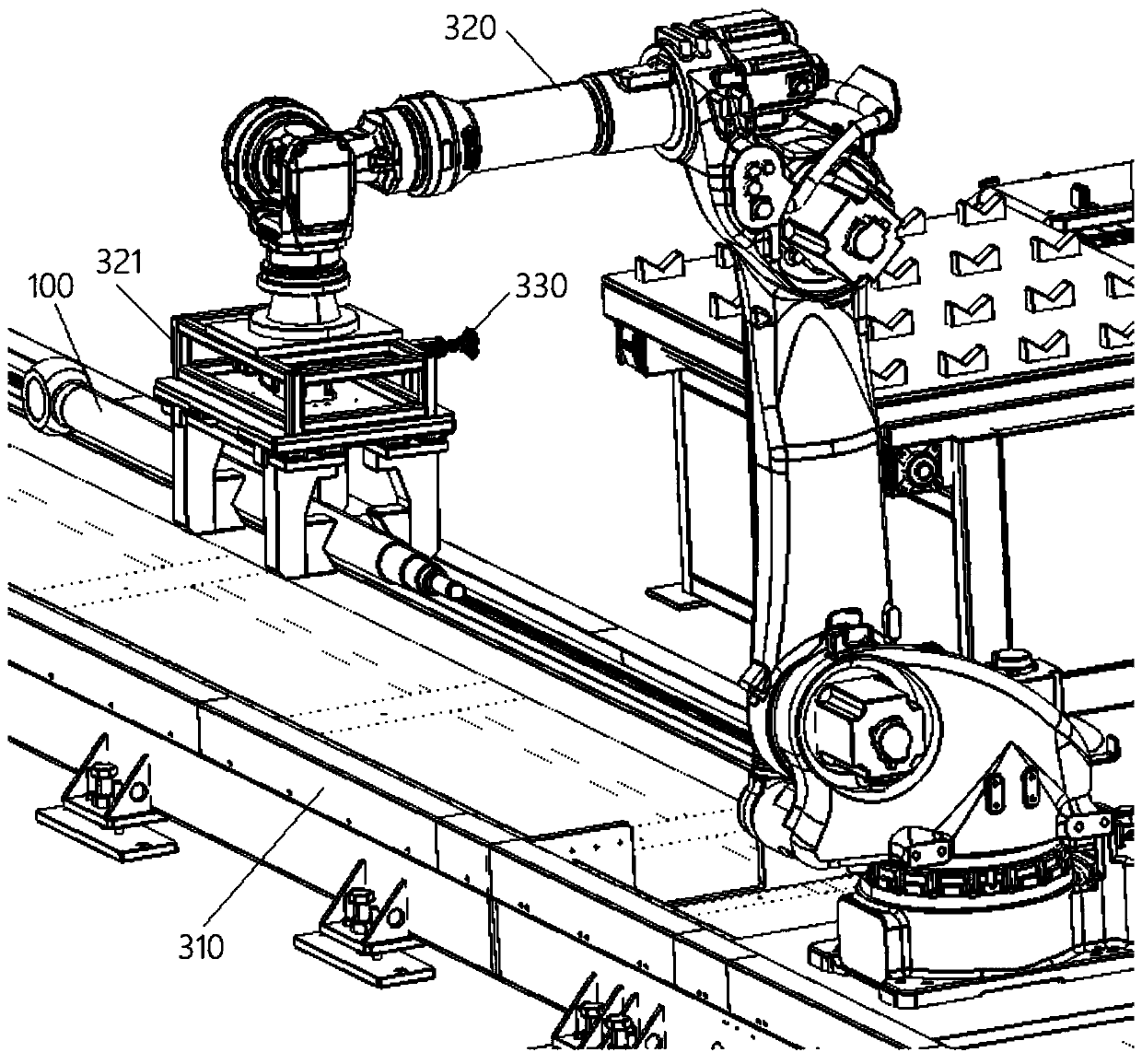 Plated piston rod assembly polishing processing device and processing method thereof