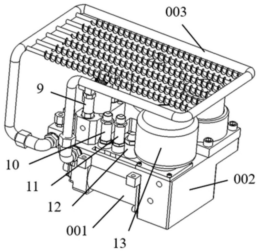 Hydraulic oil source system of quadruped robot