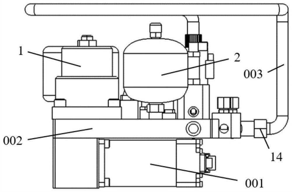 Hydraulic oil source system of quadruped robot