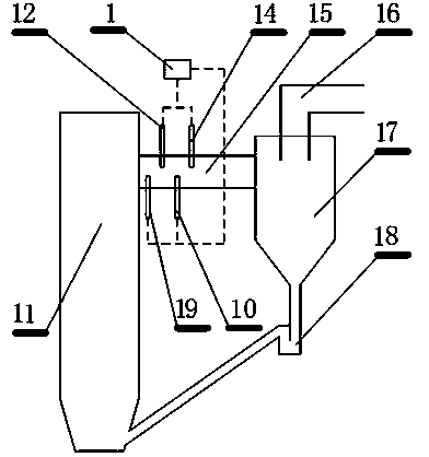 Atomization ejection device and method for SNCR (Selective Non Catalytic Reduction) denitration