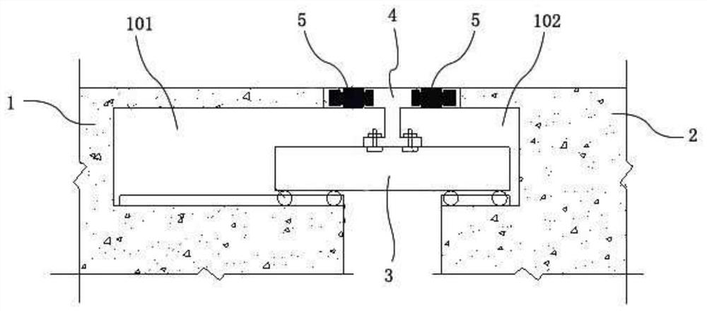 Fabricated bridge beam end telescopic deformation coordination structure and mounting method thereof