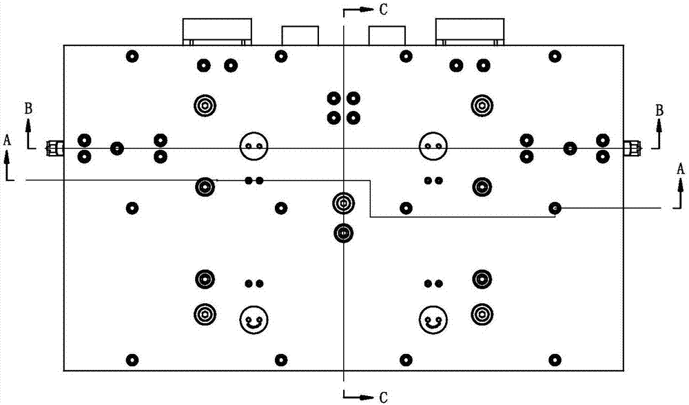 Product closed end bending, chamfering and angle shoveling die