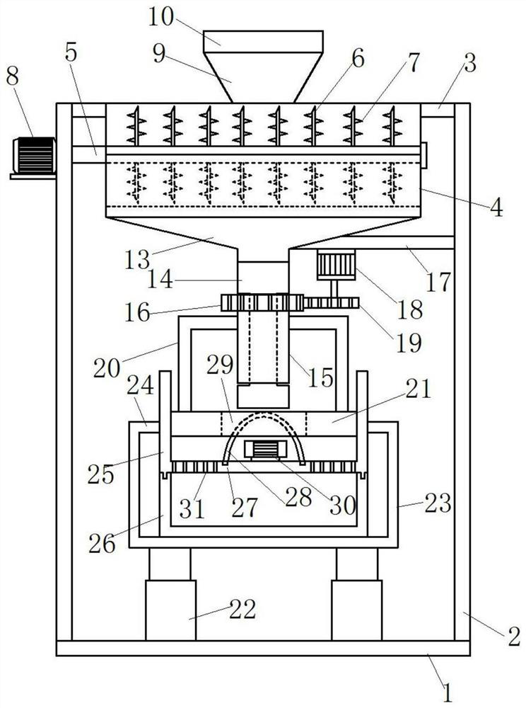 A device for crushing and grinding medicinal materials of traditional Chinese medicine