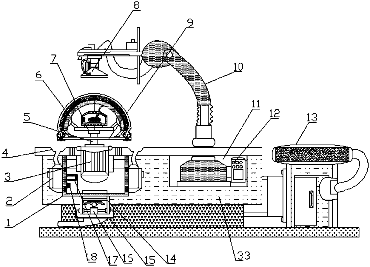 Automatic bottom grinding and opening turning device for pot