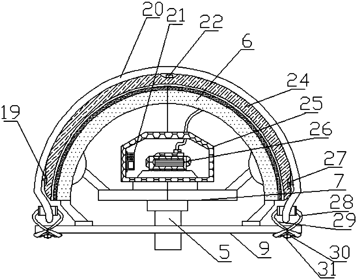 Automatic bottom grinding and opening turning device for pot