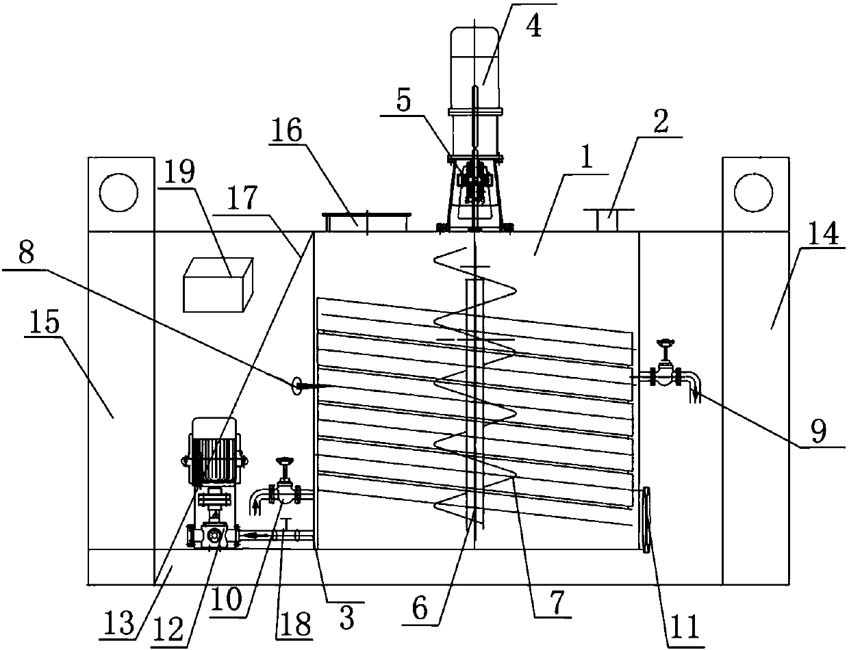 Modified asphalt stirring device