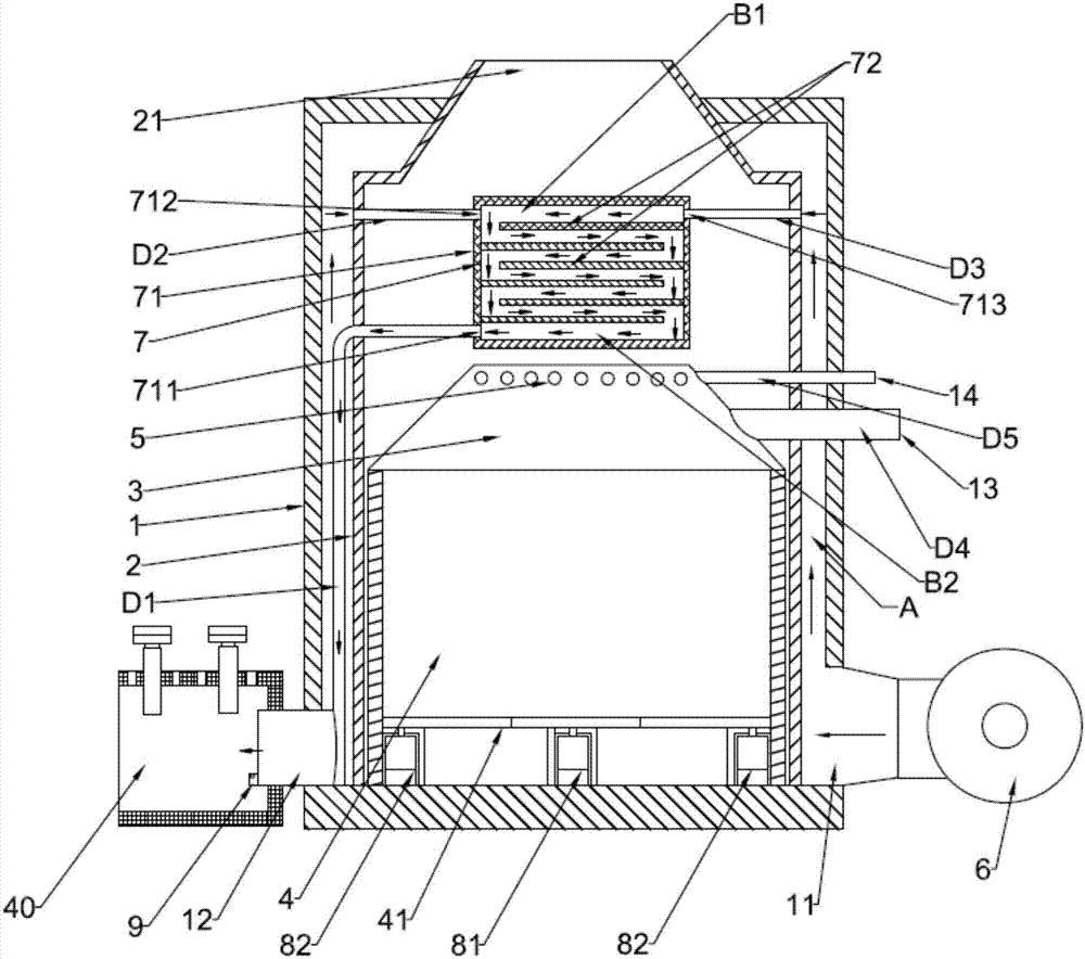 Biomass fuel blast heater with cooling function