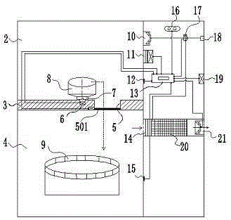 A microwave drying, sterilization and moisture-proof storage device for kitchen waste