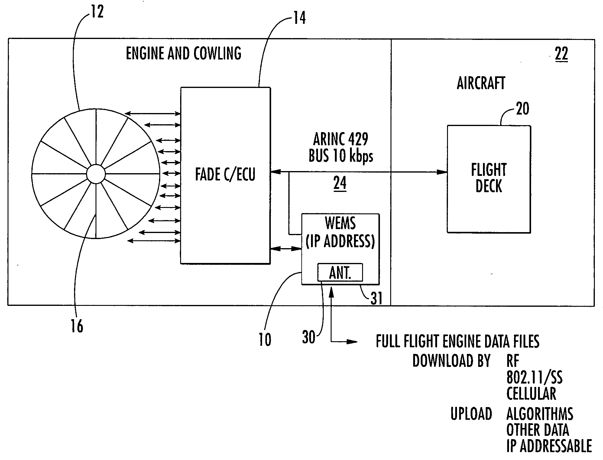 Wireless engine monitoring system