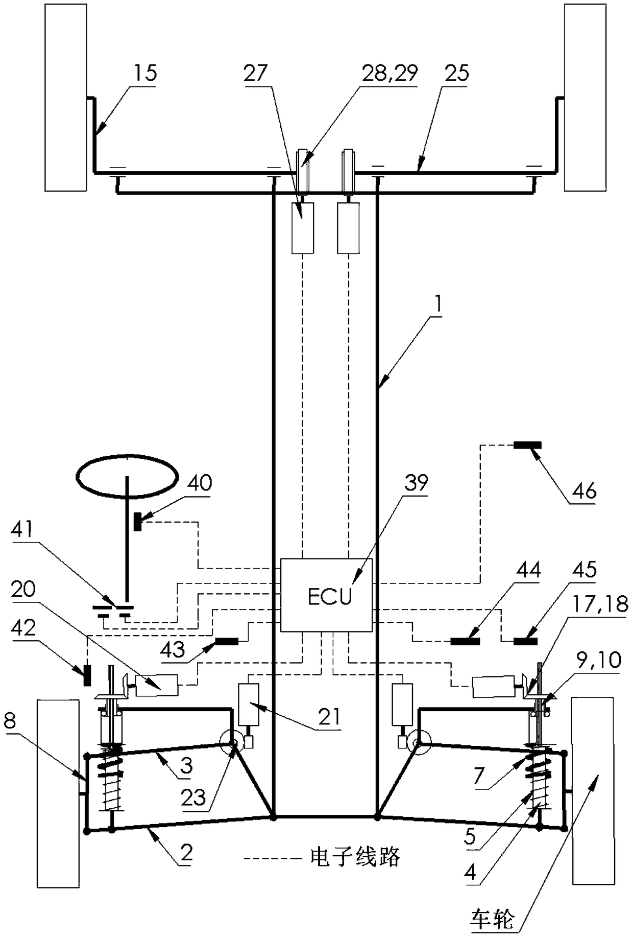 Mechanical active suspension system