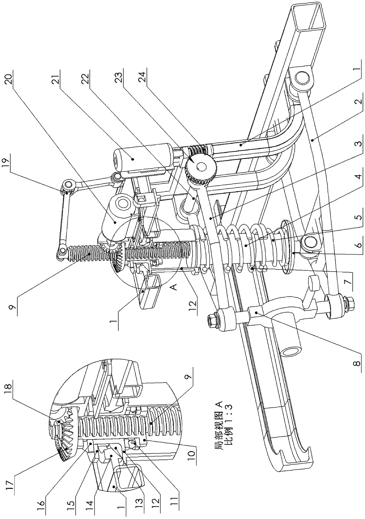 Mechanical active suspension system