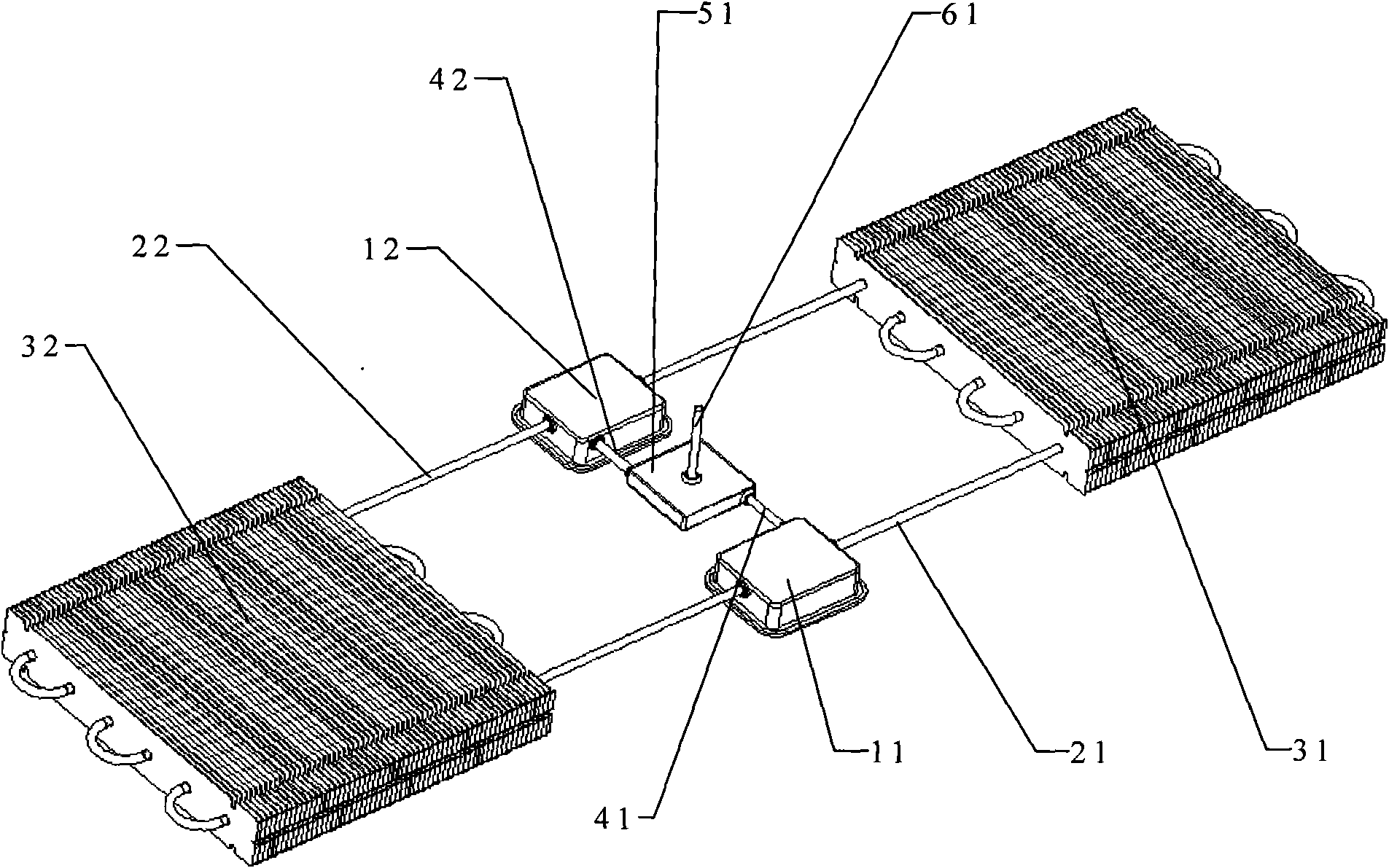 Serial-parallel type multi-evaporator loop heat pipe