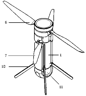 Foldable coaxial double-rotor aircraft and control method thereof