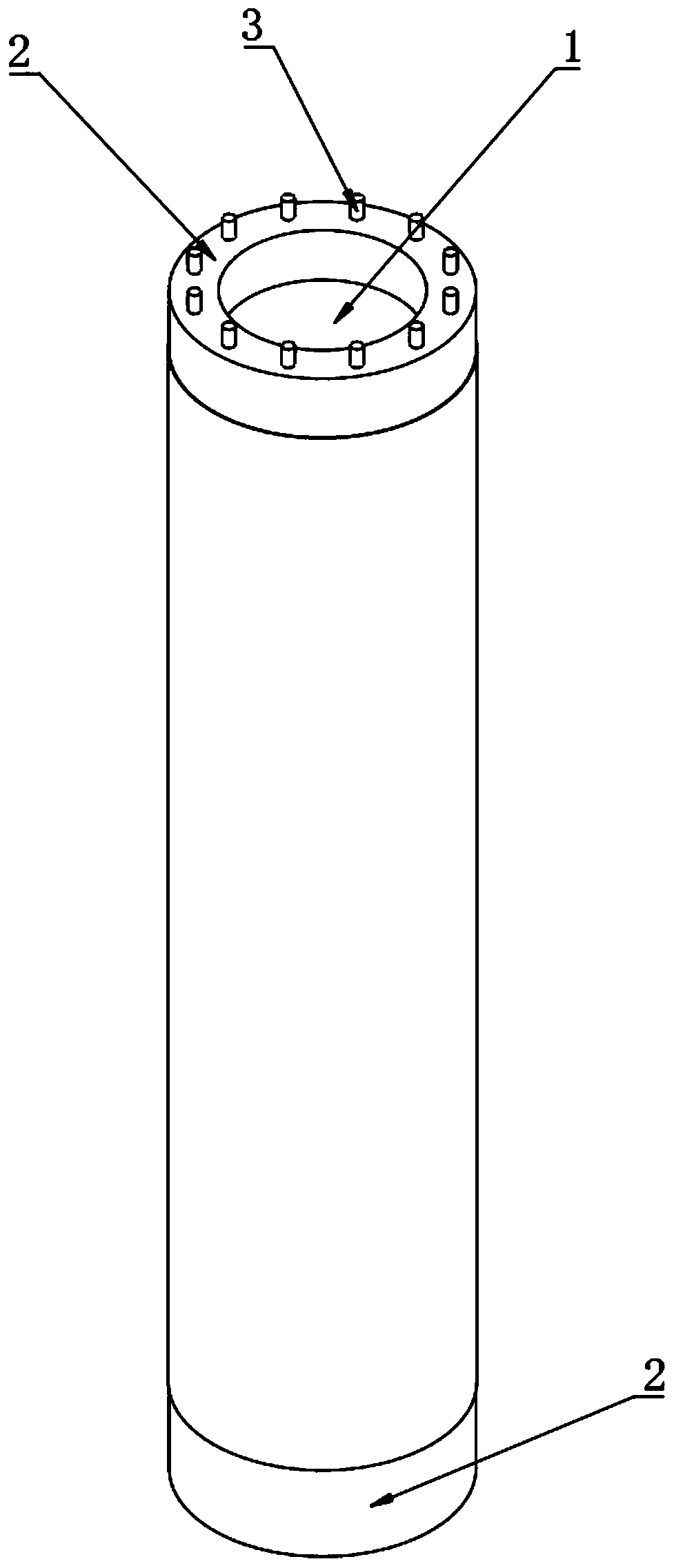 Building tubular pile based on wet land and preparation method thereof