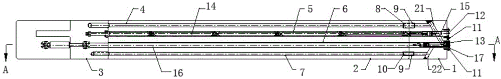 Shield tunneling machine shield tail synchronous embedded-type double-liquid grouting device