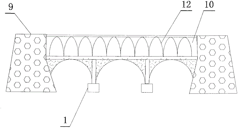 Lounge bridge with underground garage