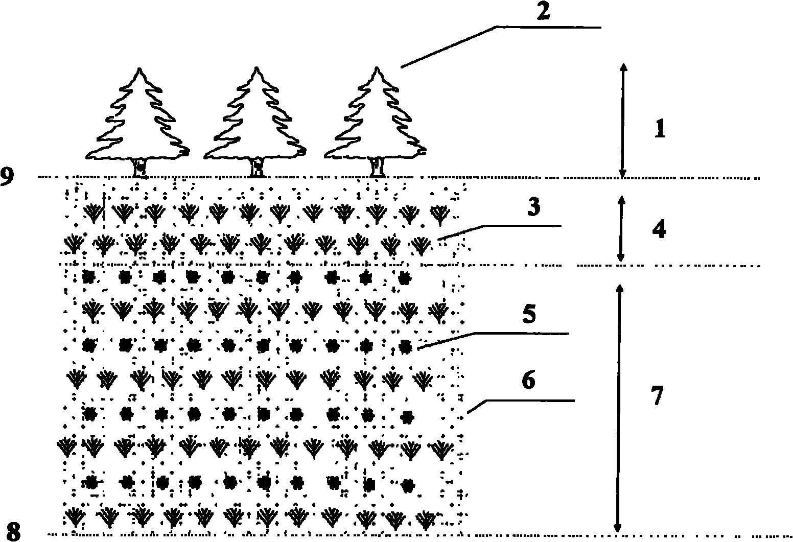 Restoration method for damaged ecosystem in steep-slope area in water-level-fluctuating zone of reservoir