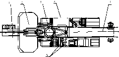 Integrated machine for breaking, loading, carrying, spraying and tunneling of rock roadway