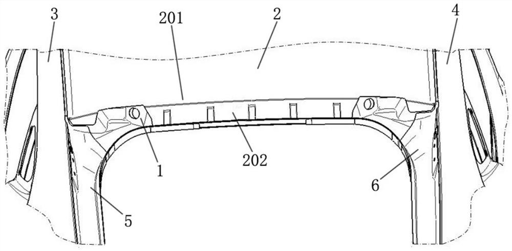 Vehicle body rear top structure and assembling method thereof