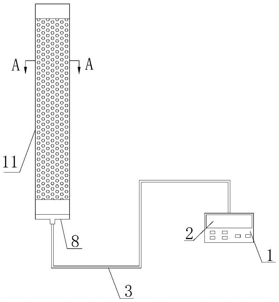 A device and method for measuring gas pressure using ultrasonic waves