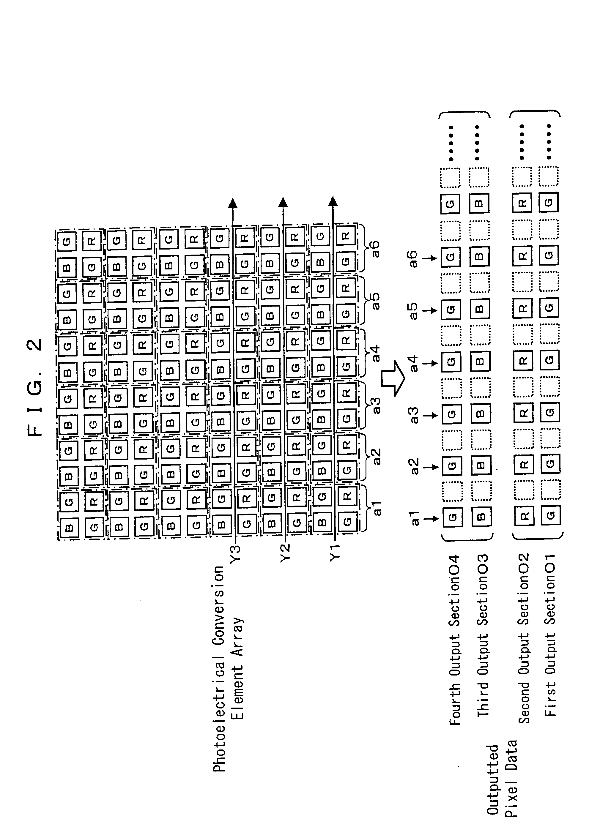 Color solid state image pickup device