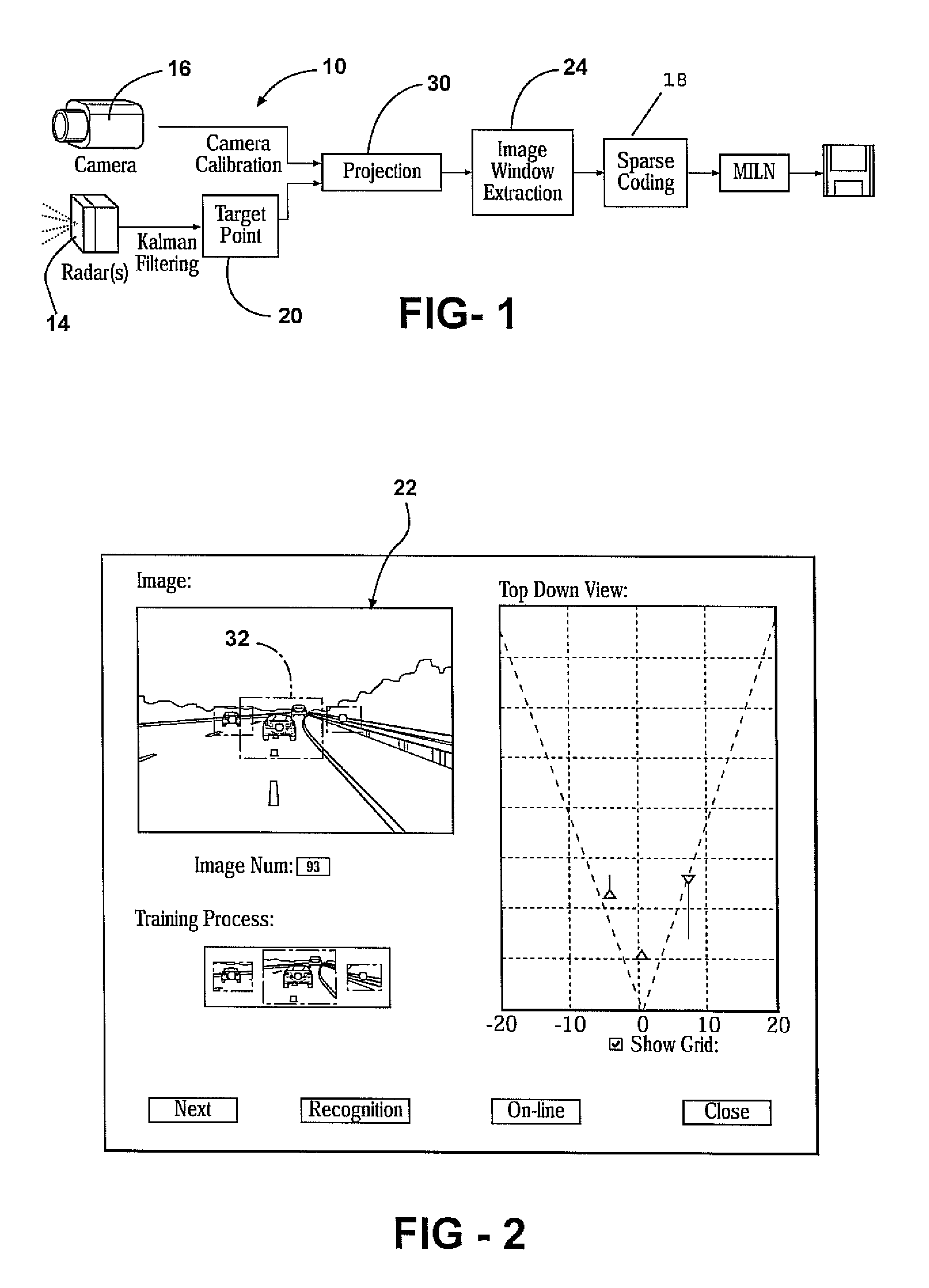 Method and system of sparse code based object classification with sensor fusion