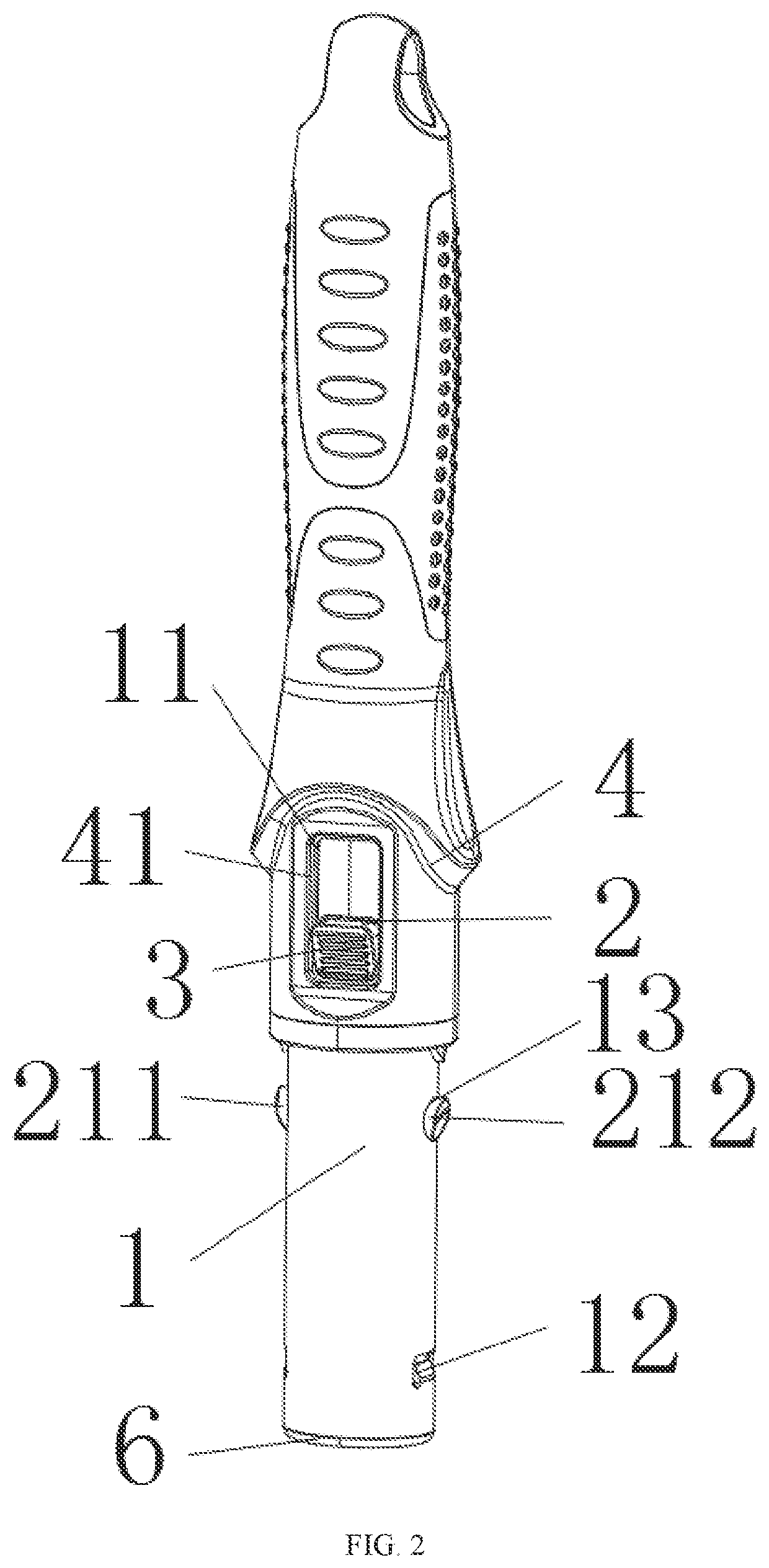 Handheld implement with replaceable work tool