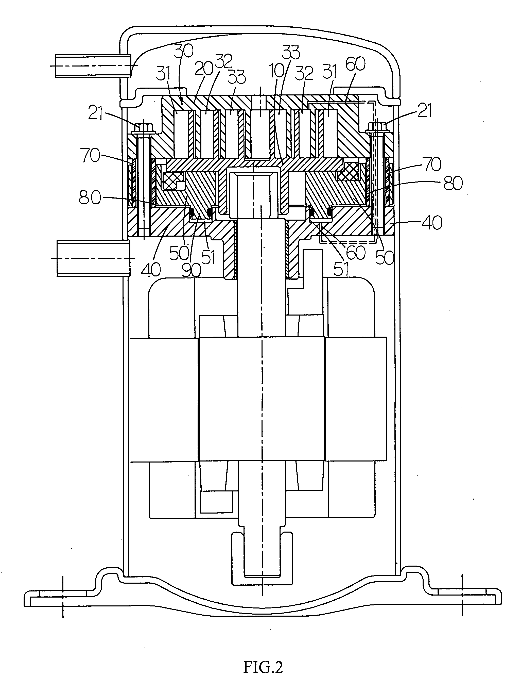 Axial compliant means for a scroll machine