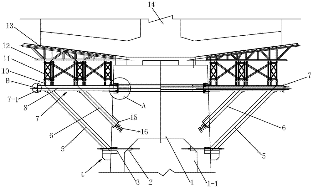 Corbel support for cast-in-place concrete construction on the top of bridge pier