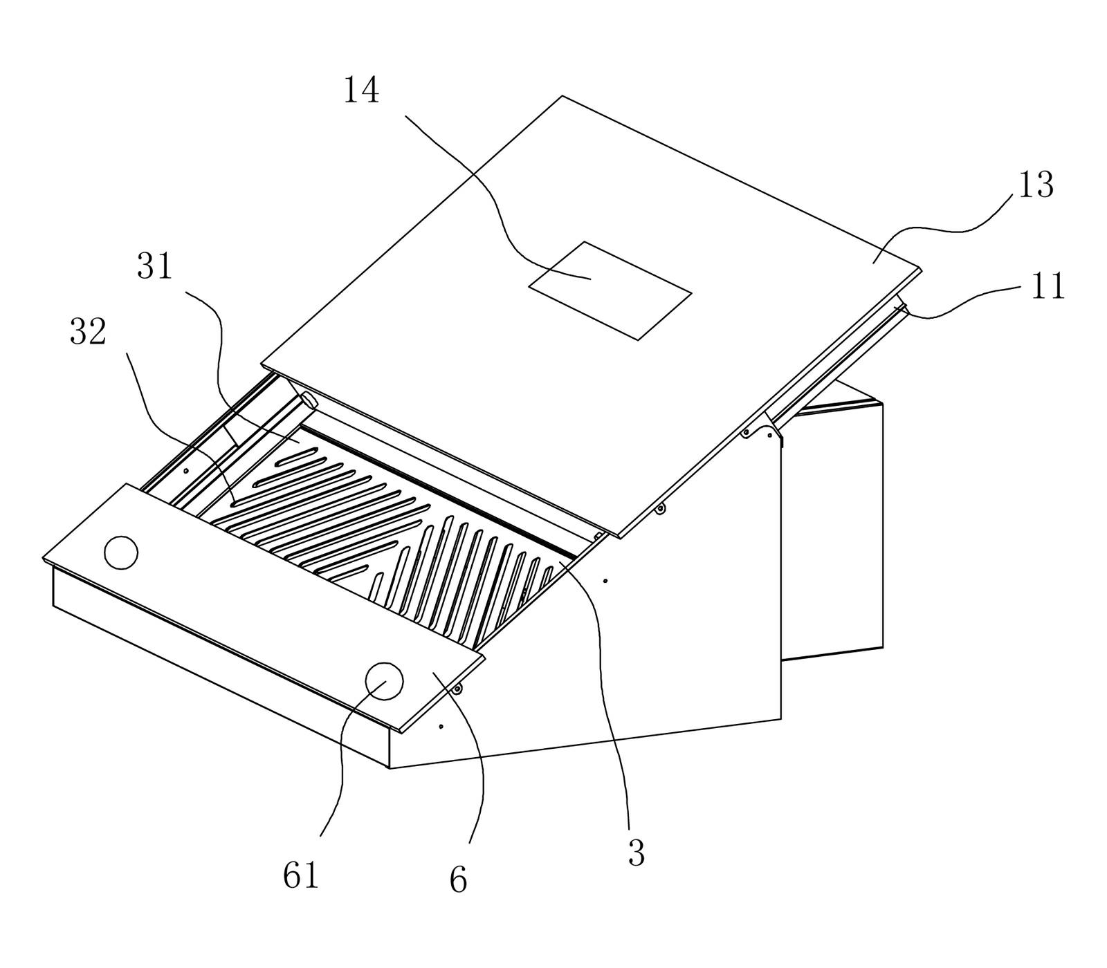 Range hood capable of automatically closing down