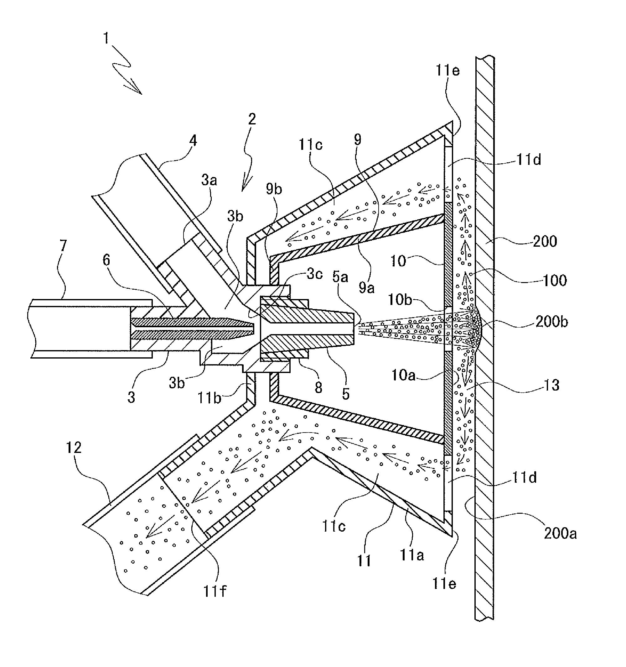 Blasting apparatus and method for blast processing