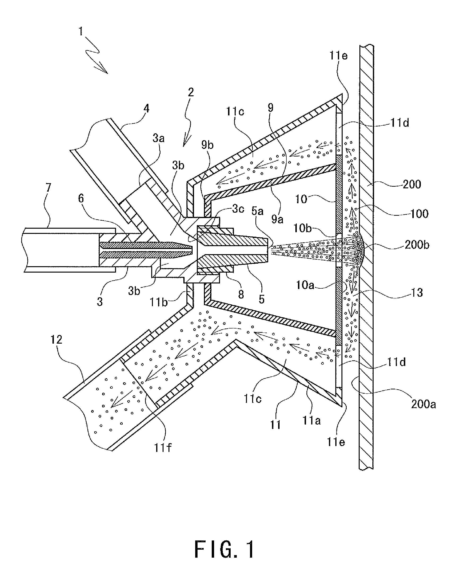 Blasting apparatus and method for blast processing