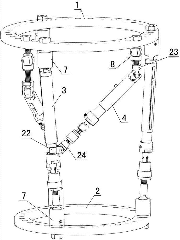 Fast extension rod for bone external fixing device and adjustable bionic bone external fixing device