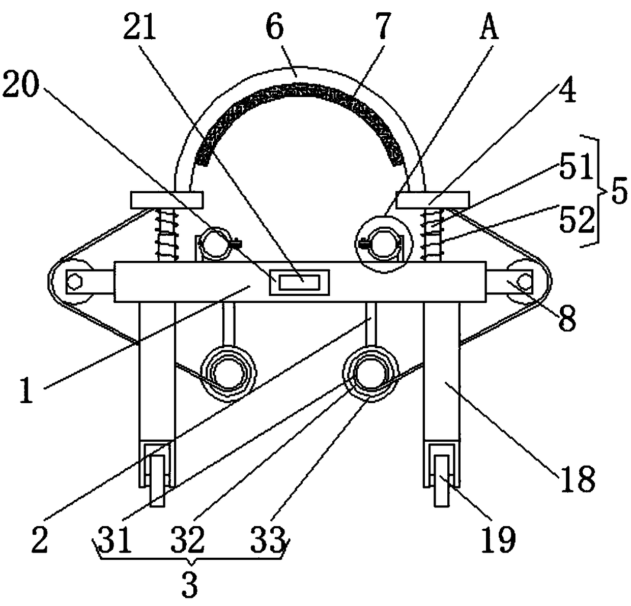 Constraint bed for patient suffering from manic neuropathy