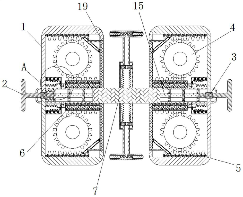 Redundant network cable collector based on gear rotation