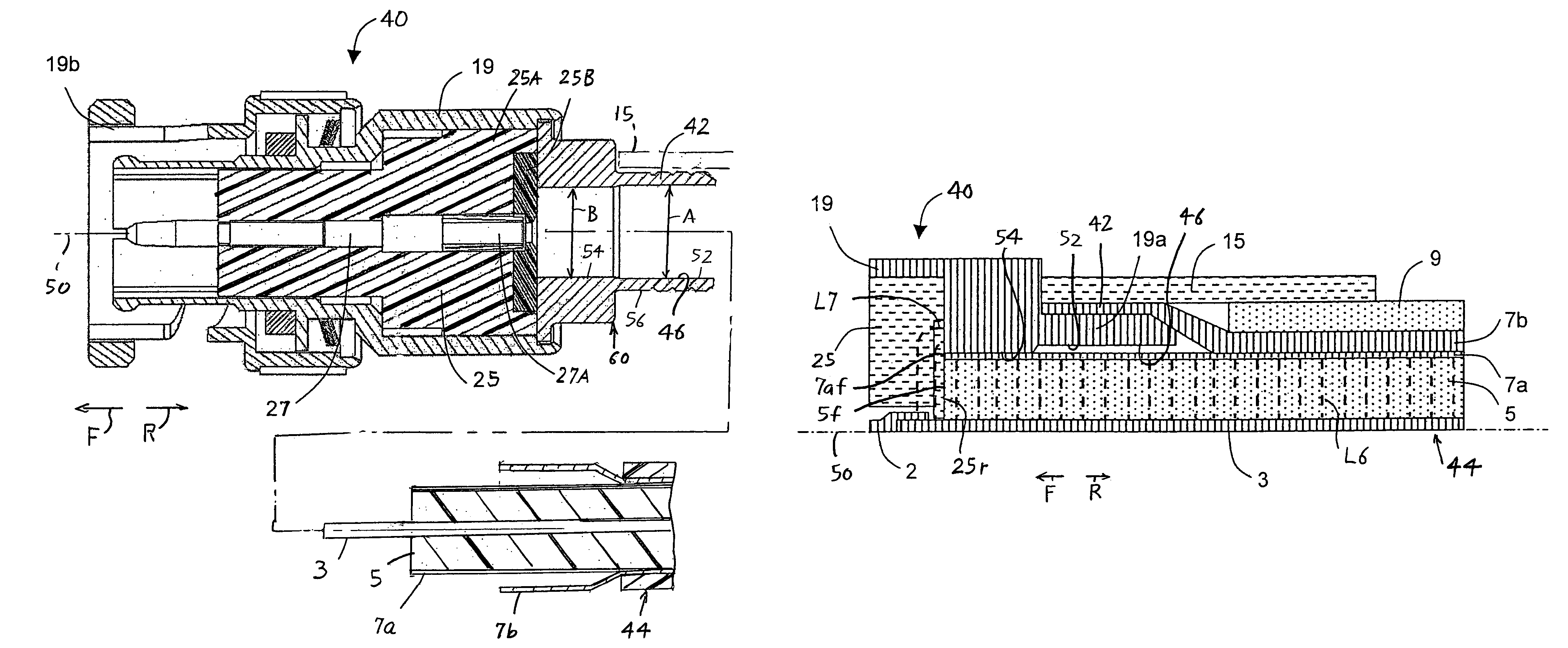 Coaxial cable-connector termination