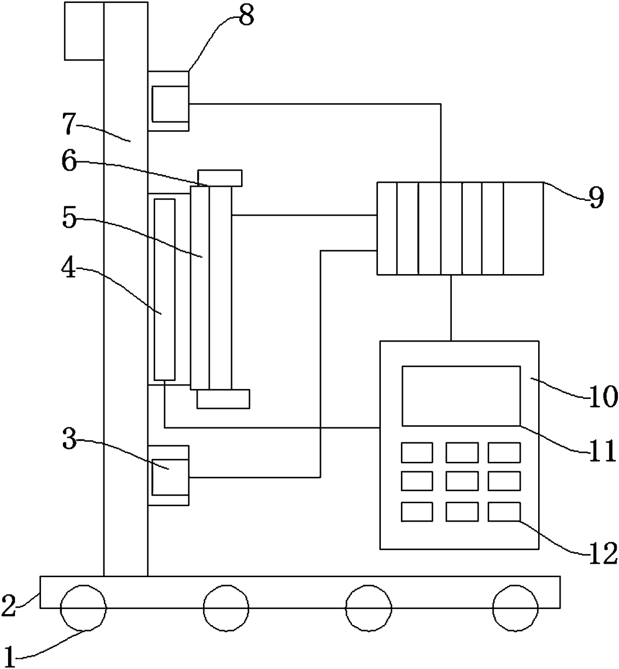 Online detecting device and method for mechanical joint of whole core tape