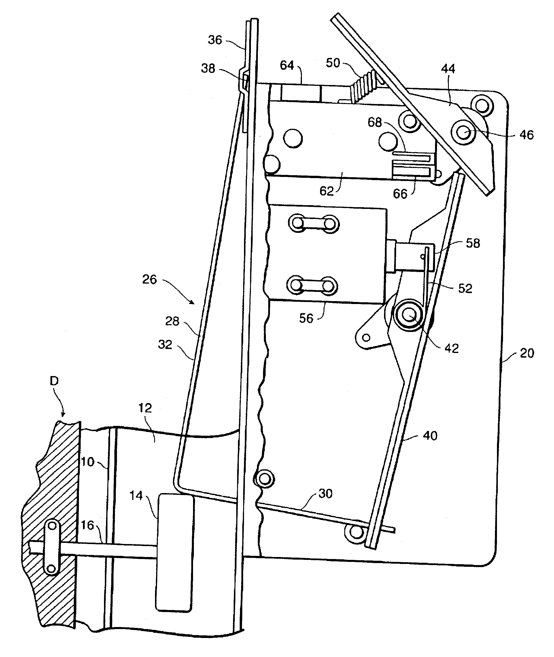 Overhead door lock system and control unit therefor