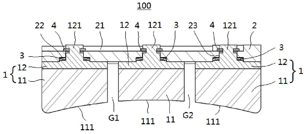 Split type grinder, wheel tread cleaning device of railway vehicle, and railway vehicle