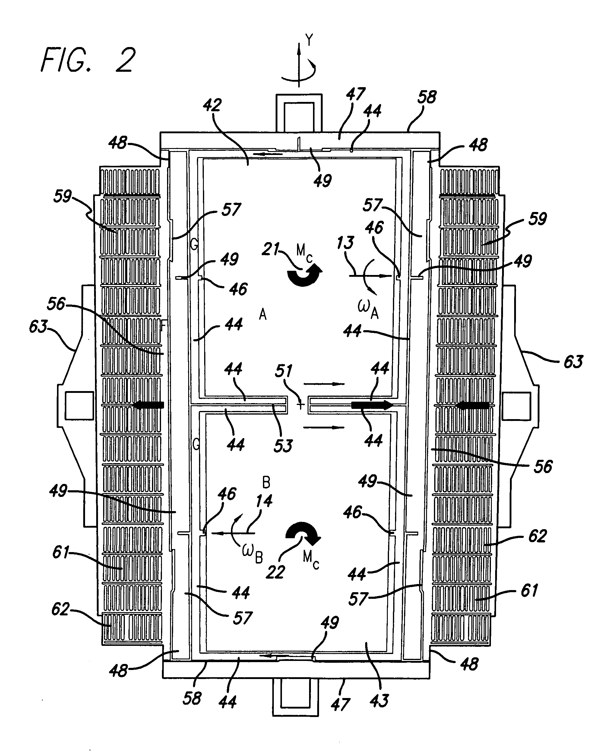 Torsional rate sensor with momentum balance and mode decoupling