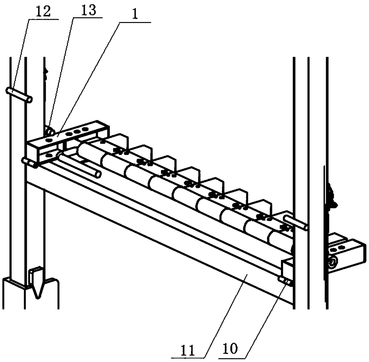 Engine cover universal transport platform support arm mechanism